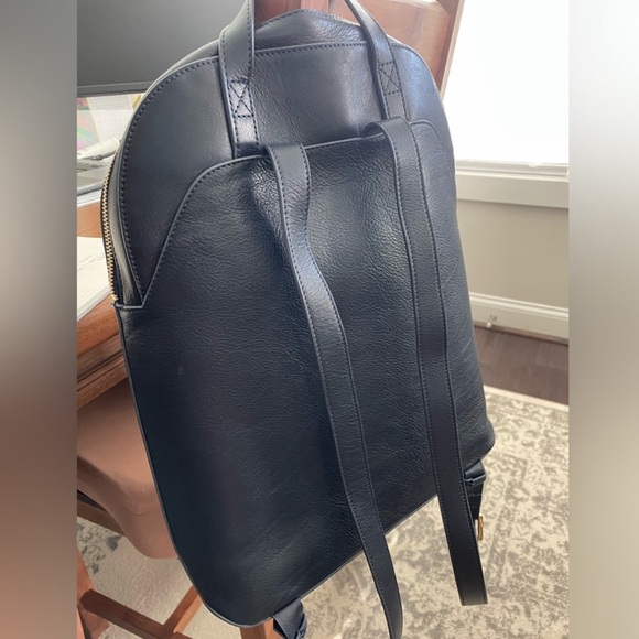 Leather Mark & Graham “Zoe” Backpack in Navy - Picture 2 of 7